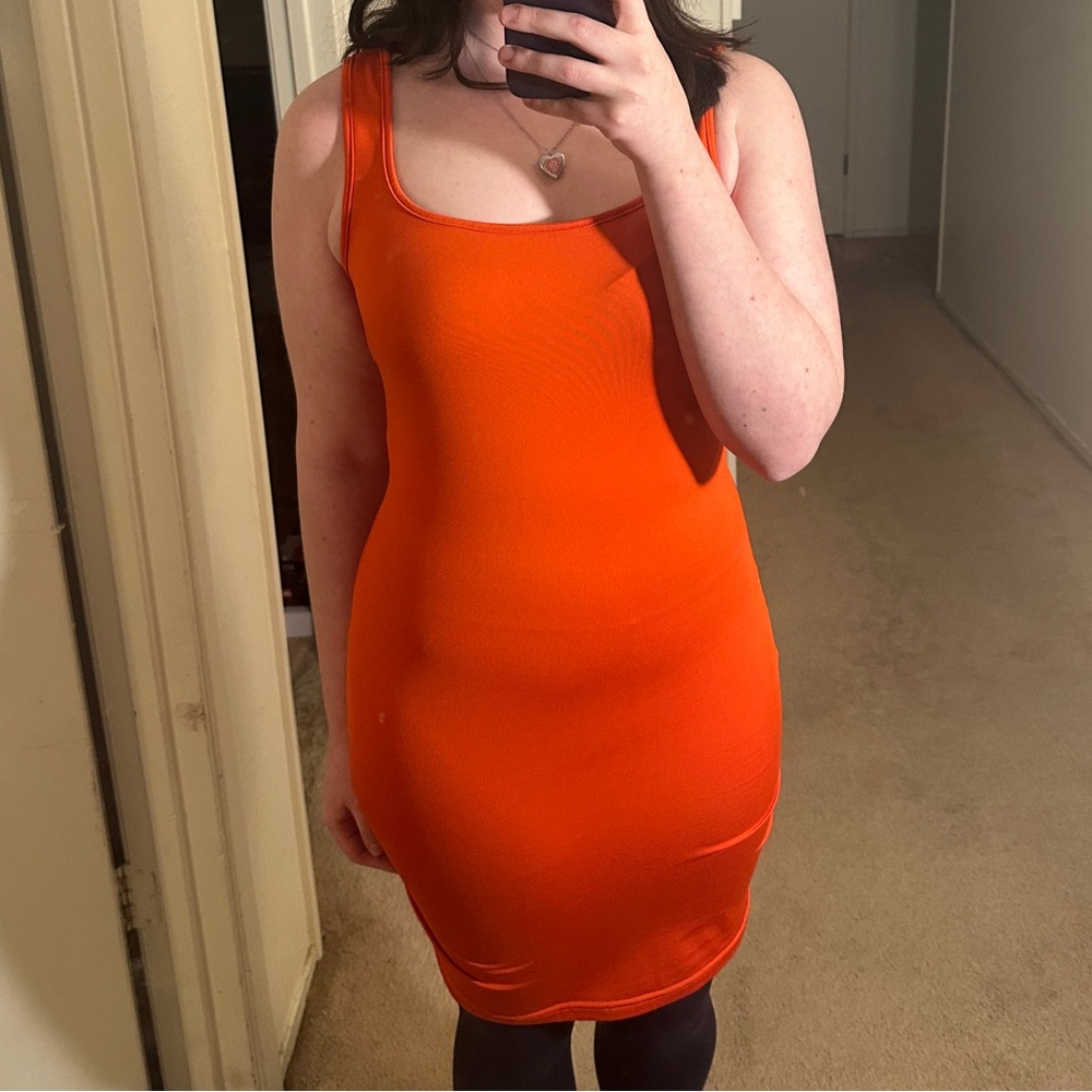 Orange Sleeveless Dress